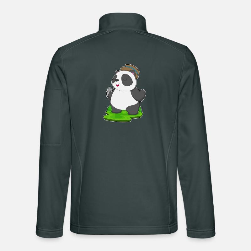 Panda Singer Chant au micro Veste en tissu softshell Unisexe
