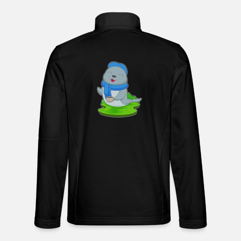 Seal Coffee Mug - Unisex Softshell Jacket - black
