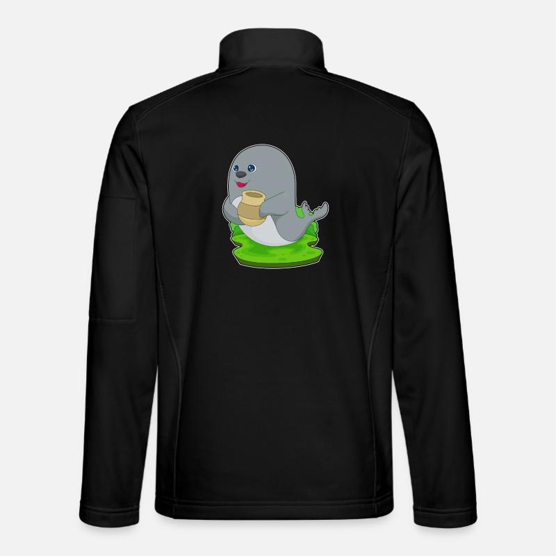 Seal Vase - Unisex Softshell Jacket - black