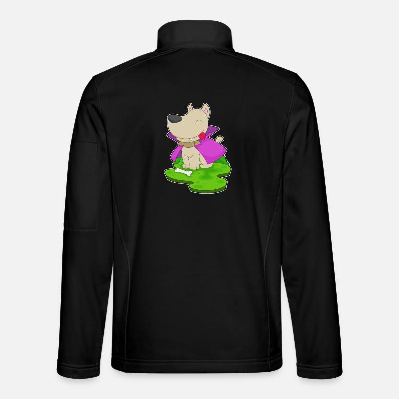 Chien Halloween Vampire - Veste en tissu softshell Unisexe - noir