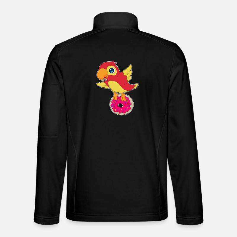 Parrot Donut - Unisex Softshell Jacket - black