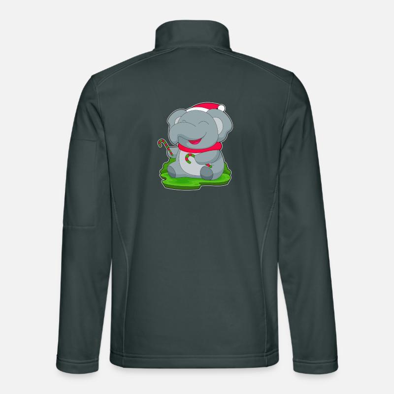 Canne de Noël éléphant Veste en tissu softshell Unisexe