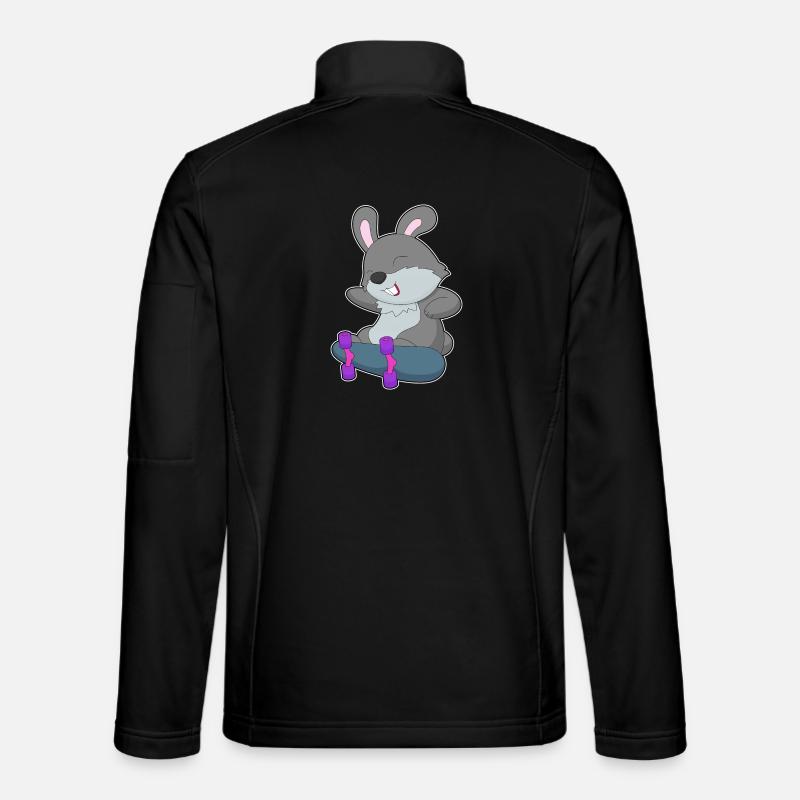 Bunny Skater Skateboard - Unisex Softshell Jacket - black
