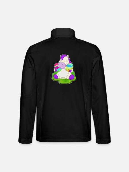 Pferd Ostern Ostereier - Unisex Softshelljacke - Schwarz