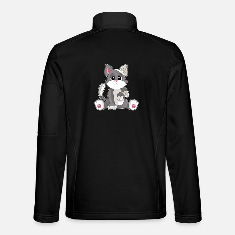 Katze Verband - Unisex Softshelljacke - Schwarz