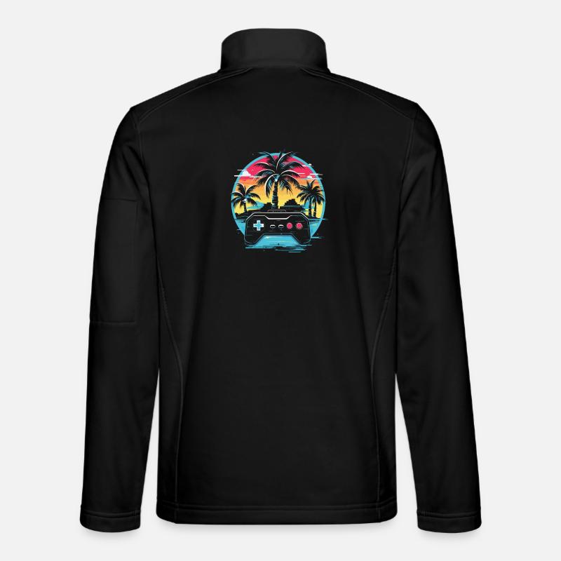 Video Games Vaporwave Unisex Softshell Jacket