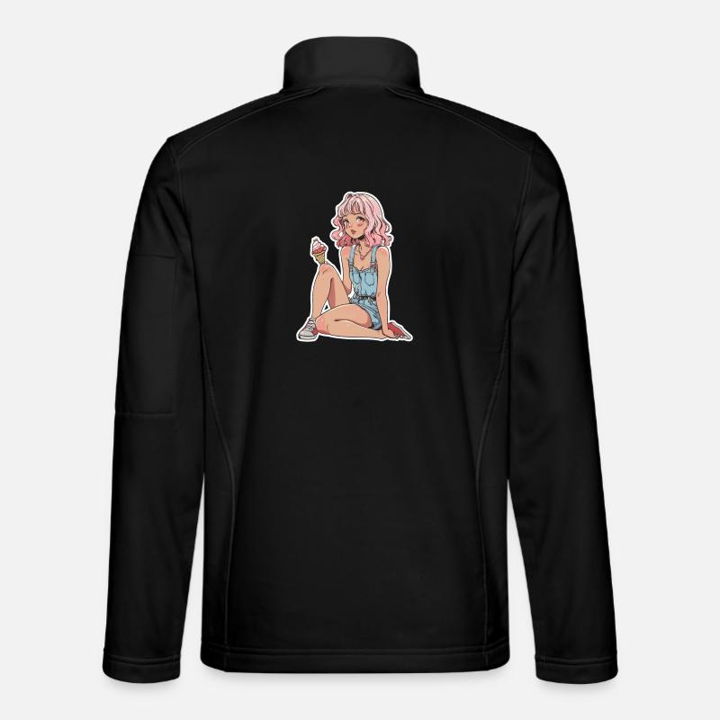 Fille de crème glacée - Veste en tissu softshell Unisexe - noir