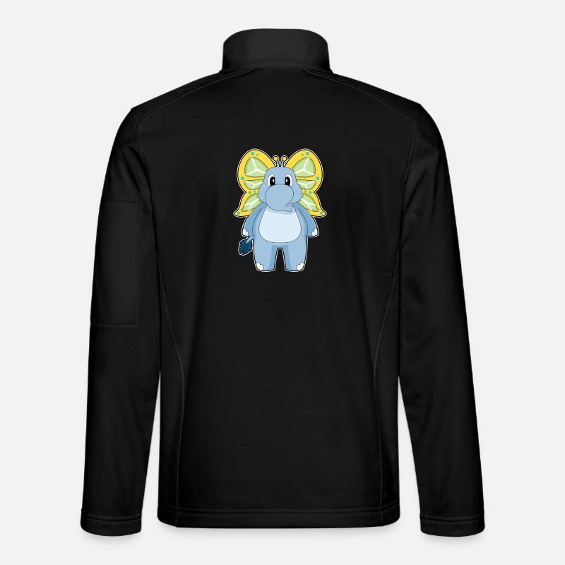 Elephant Butterfly - Unisex Softshell Jacket - black
