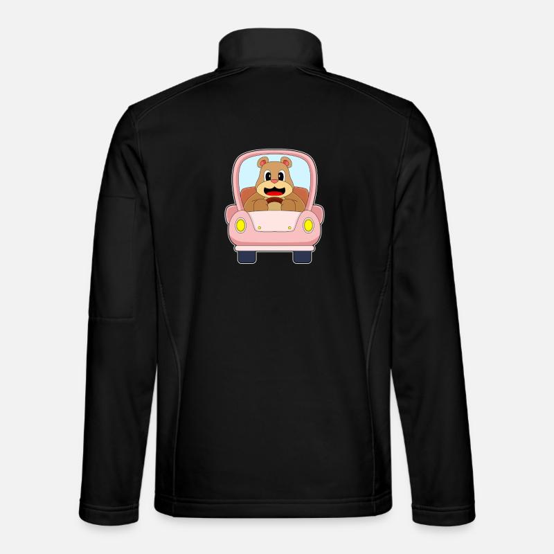 Bär Auto - Unisex Softshelljacke - Schwarz