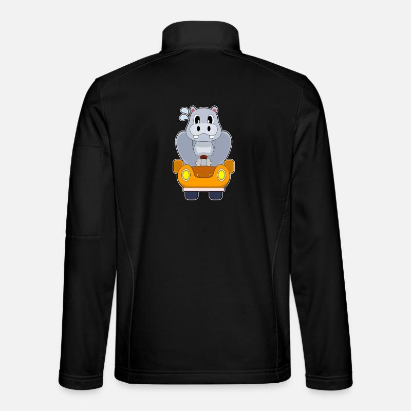 Nilpferd Auto - Unisex Softshelljacke - Schwarz