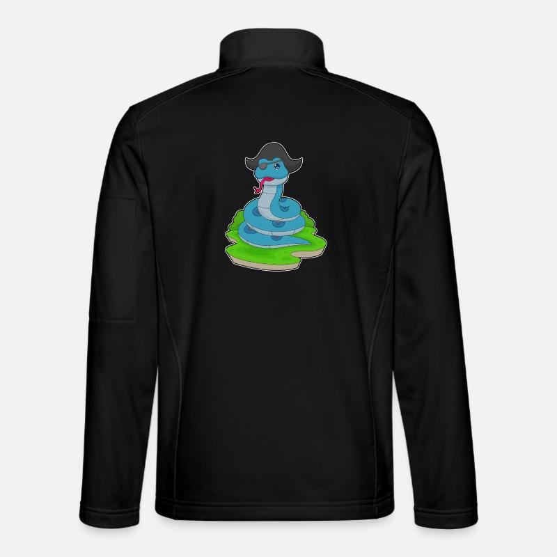 Serpent Pirate Chapeau de Pirate - Veste en tissu softshell Unisexe - noir