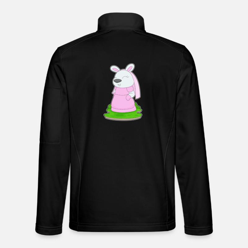 Bunny Bridal Veil Wedding - Unisex Softshell Jacket - black