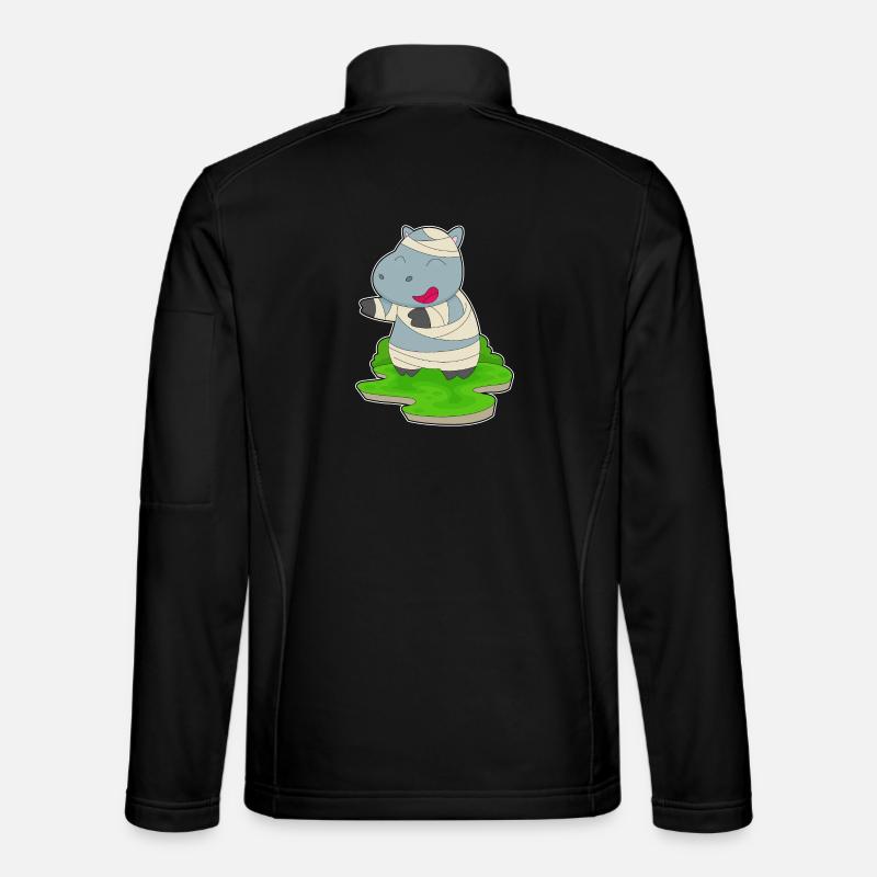 Nilpferd Halloween Mumie - Unisex Softshelljacke - Schwarz