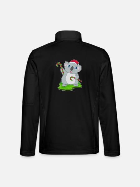 Canne de Noël Koala - Veste en tissu softshell Unisexe - noir