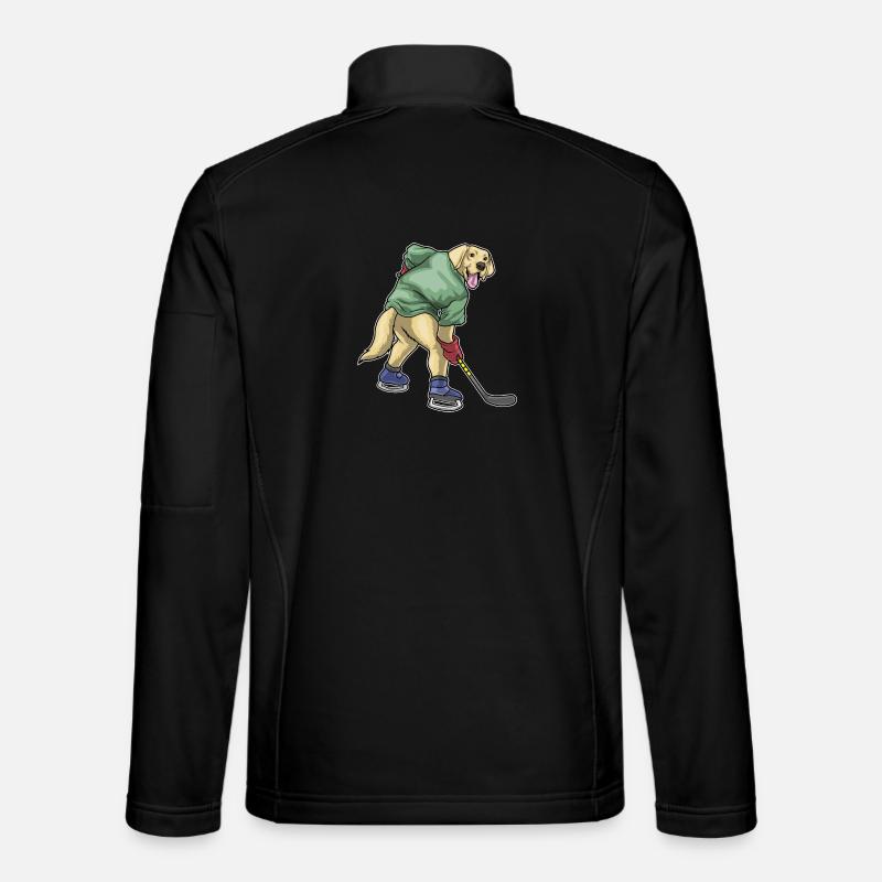 Labrador Eishockey Eishockeyschläger - Unisex Softshelljacke - Schwarz