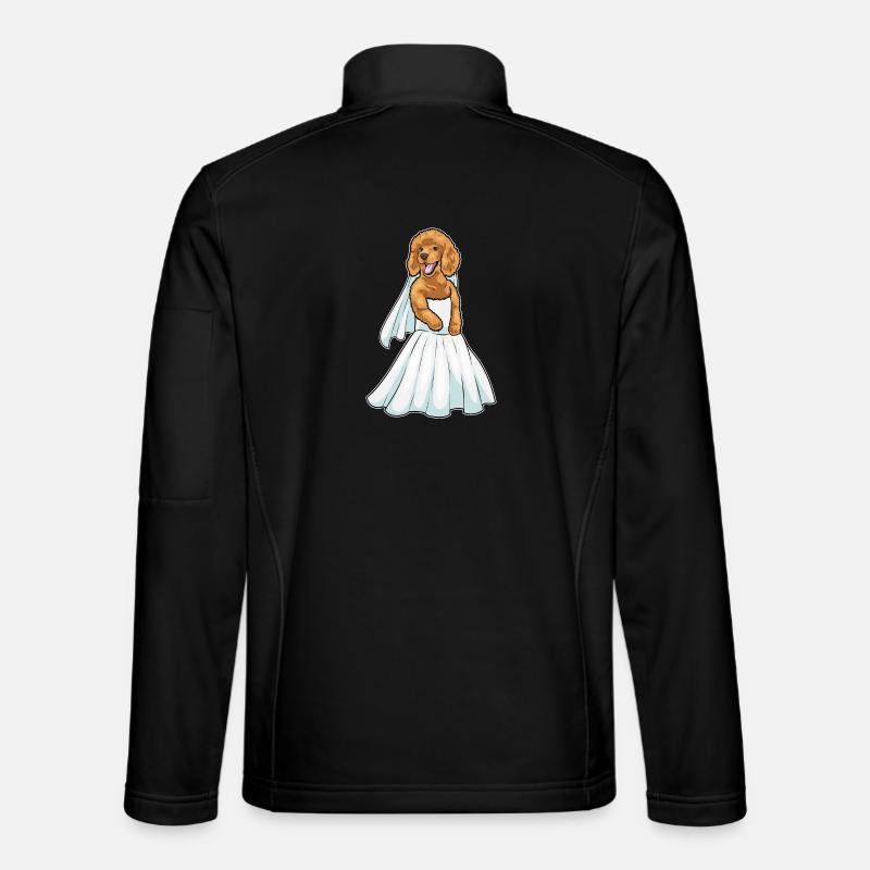 Robe de mariée caniche - Veste en tissu softshell Unisexe - noir