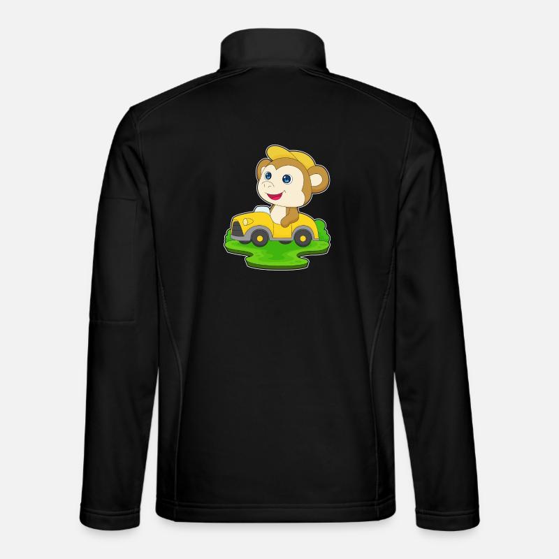 Monkey Car - Unisex Softshell Jacket - black