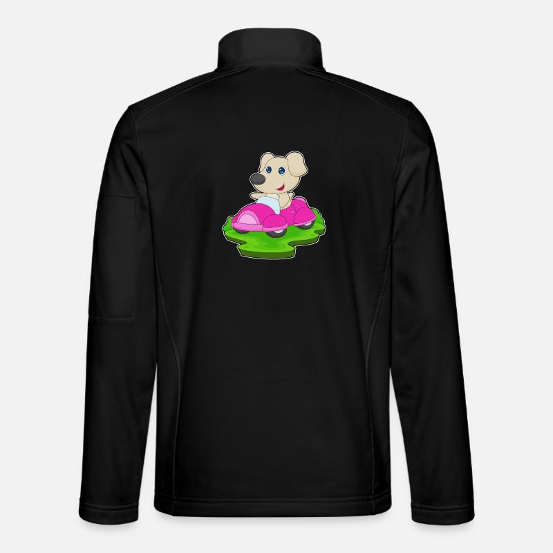 Hund Auto - Unisex Softshelljacke - Schwarz