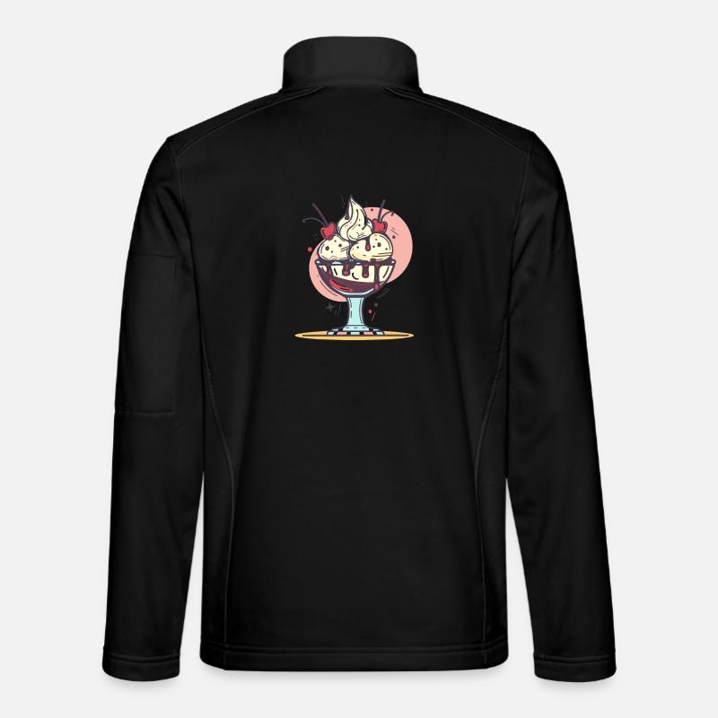 Cream Graphic - Unisex Softshell Jacket - black