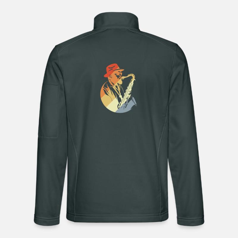 Saxophone Player Retro Unisex Softshell Jacket