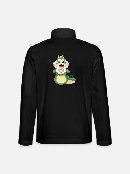 Chenille Mariage Coeur de mariée - Veste en tissu softshell Unisexe - noir - Dos