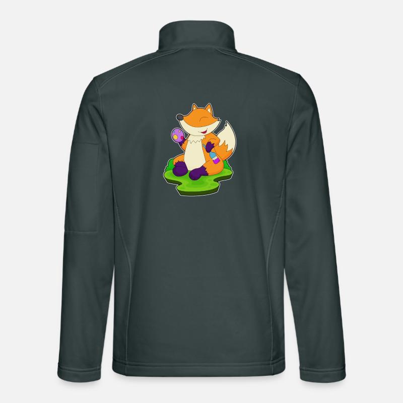 Fox Easter Painting Unisex Softshell Jacket