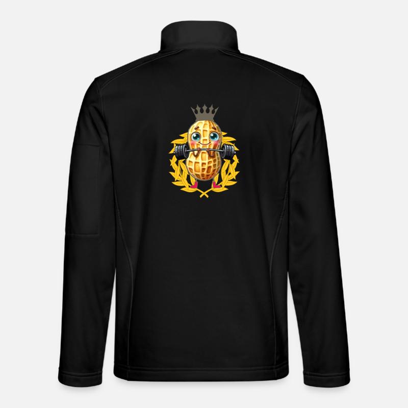 Peanut Weight Lifting Laurel Wreath Bodybuilder Unisex Softshell Jacket