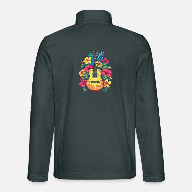 Ukulele Comic Look Unisex Softshell Jacket