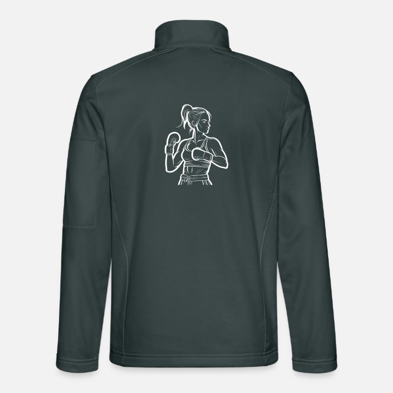 Boxer Line Art Unisex Softshell Jacket