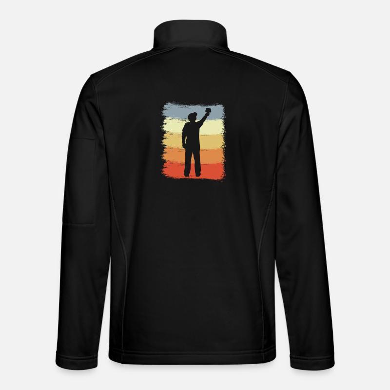 Maler Retro Look - Unisex Softshelljacke - Schwarz