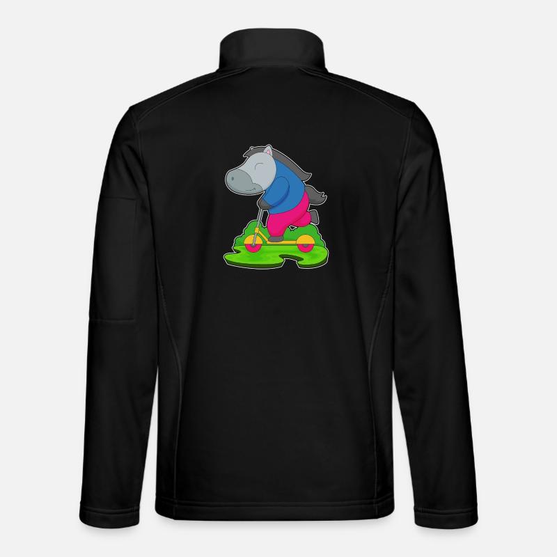Trottinette à cheval - Veste en tissu softshell Unisexe - noir