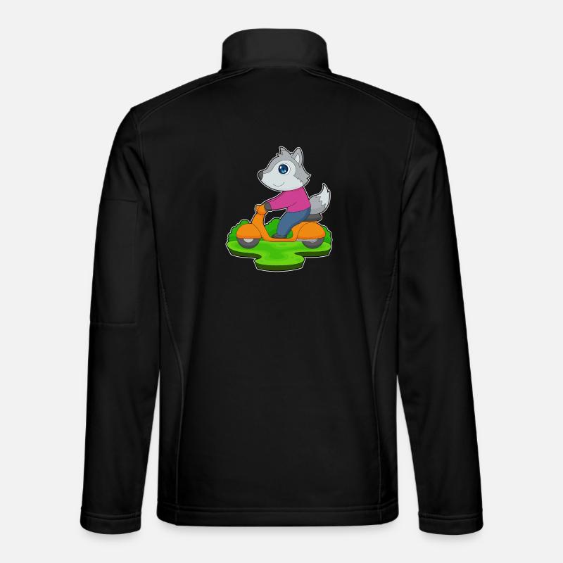 Wolf Motorroller - Unisex Softshelljacke - Schwarz