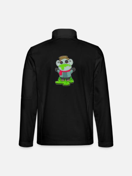 Monkey Halloween Zombie - Unisex Softshell Jacket - black