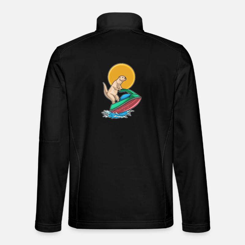 Otter Sommer Jetski - Unisex Softshelljacke - Schwarz