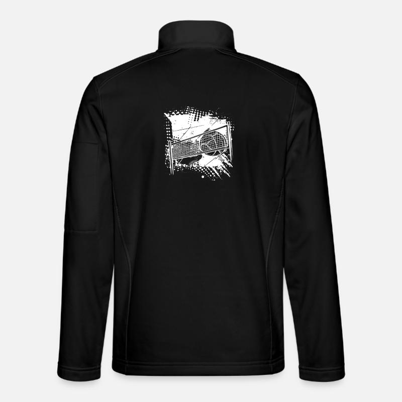 Volleyball Drawing - Unisex Softshell Jacket - black