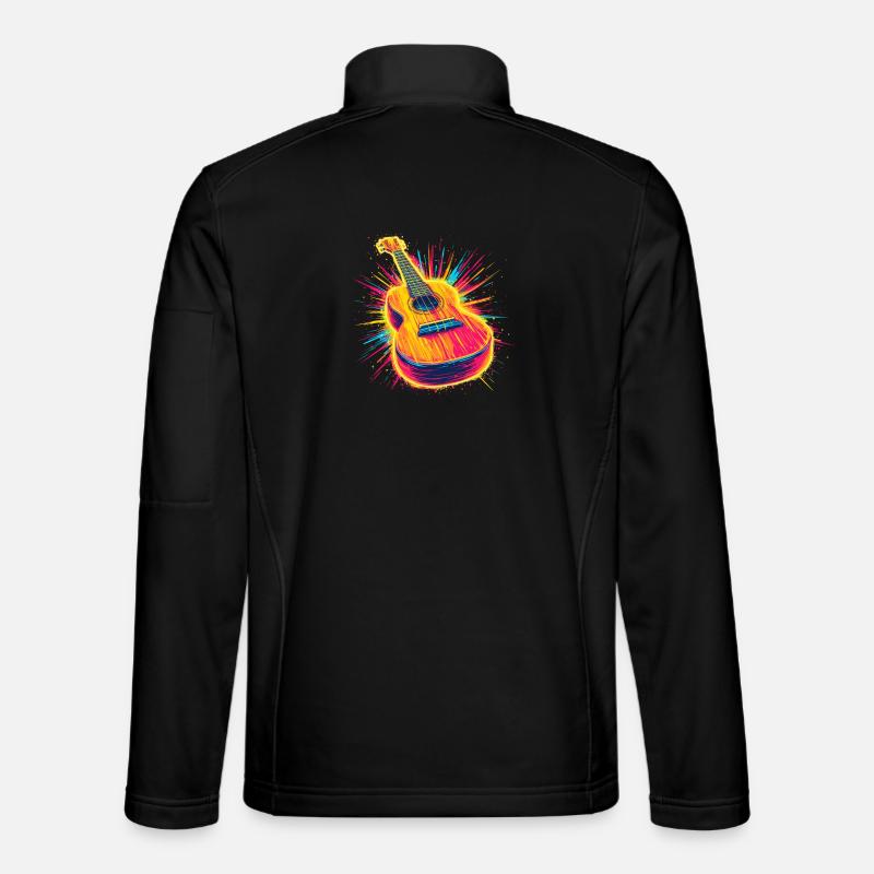 Ukulele Retrowave - Unisex Softshelljacke - Schwarz