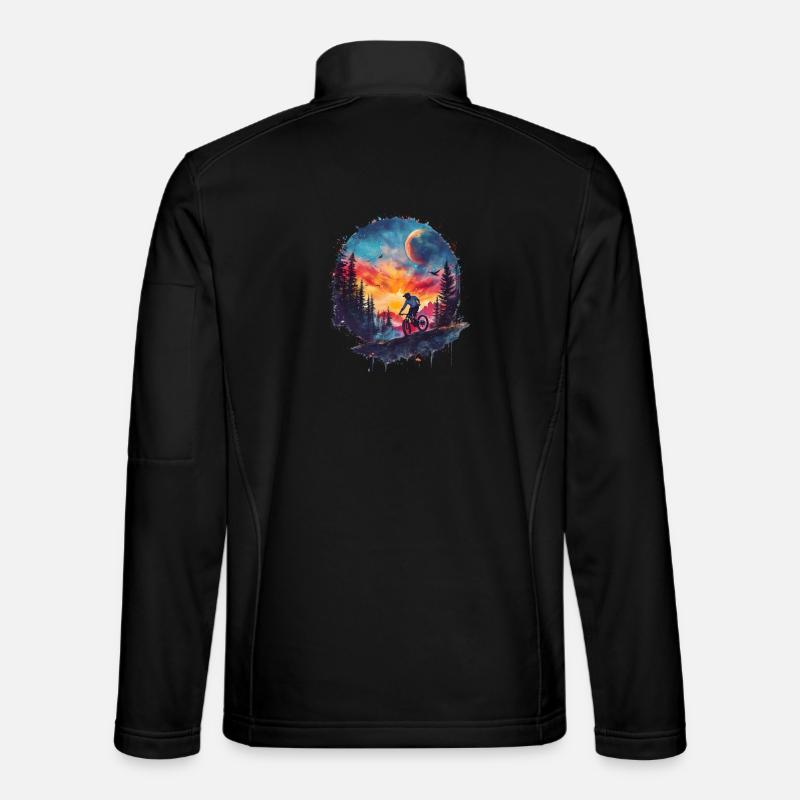 90s Mountain Bike - Unisex Softshell Jacket - black