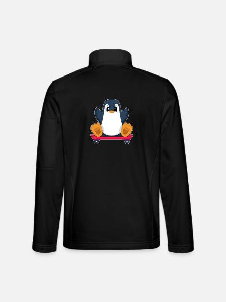Pingouin Skater Skateboard - Veste en tissu softshell Unisexe - noir
