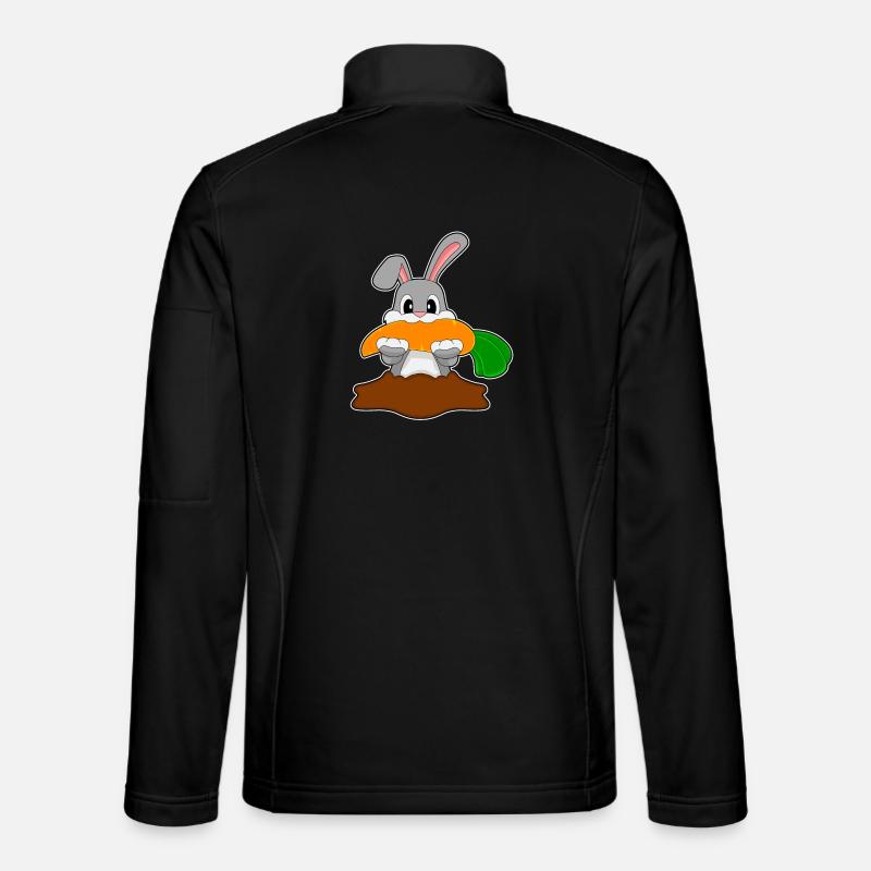 Hase Karotte - Unisex Softshelljacke - Schwarz