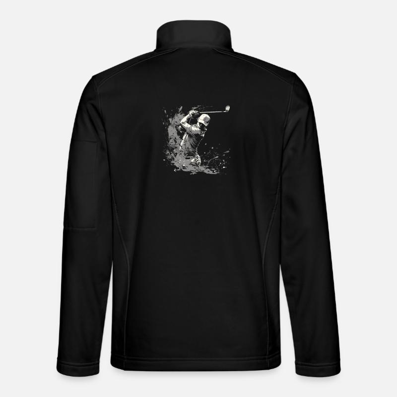 Dessin du golfeur Veste en tissu softshell Unisexe