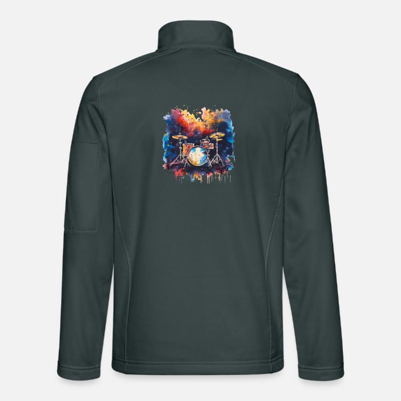 Drums Synthwave Unisex Softshell Jacket