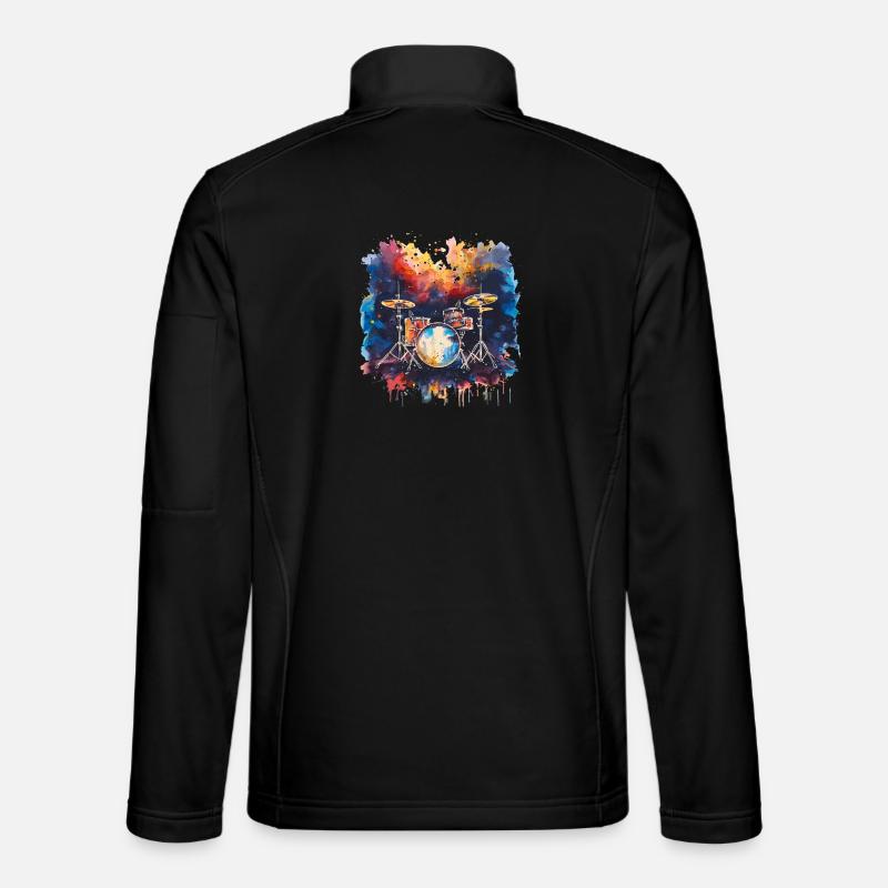 Batterie Synthwave - Veste en tissu softshell Unisexe - noir
