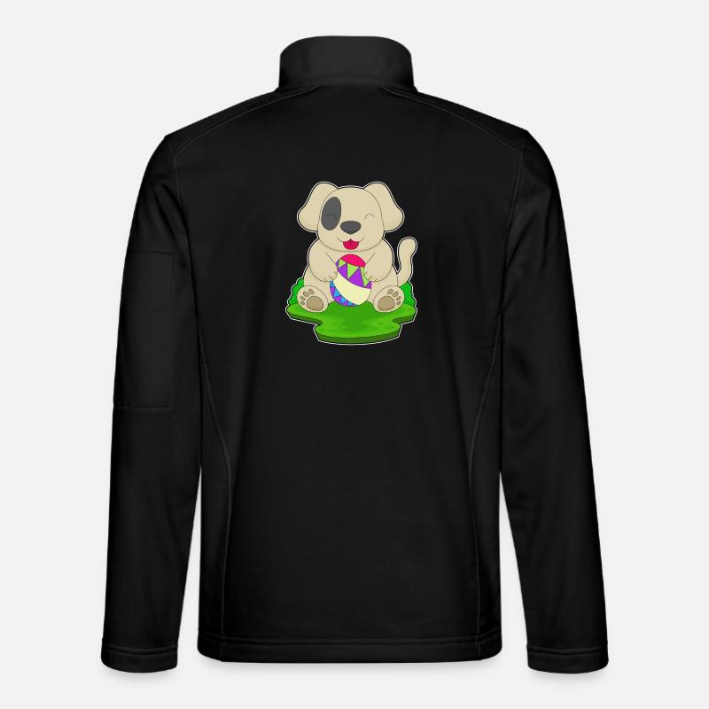 Hund Ostern Osterei - Unisex Softshelljacke - Schwarz