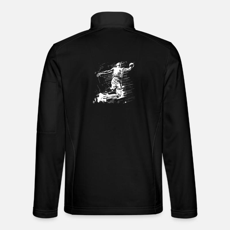 Basketballer Zeichnung - Unisex Softshelljacke - Schwarz