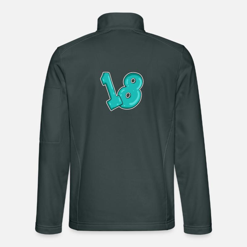 Dix-huit 18 Numéro Numéro Veste en tissu softshell Unisexe