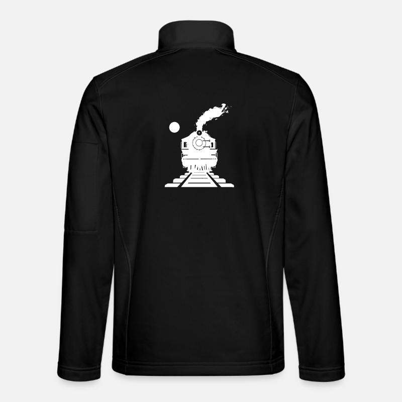 Eisenbahn Skizze - Unisex Softshelljacke - Schwarz