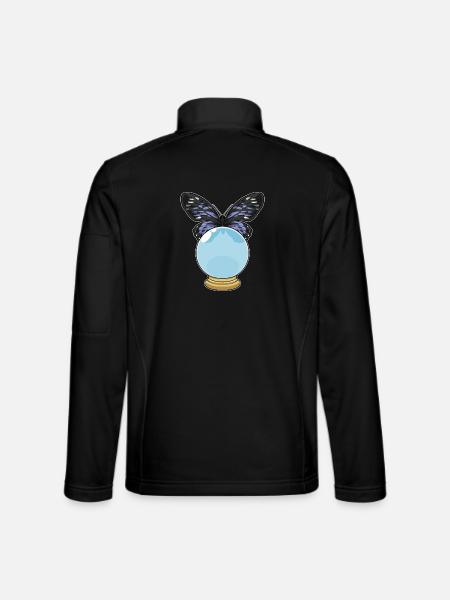 Butterfly Crystal Ball - Unisex Softshell Jacket - black