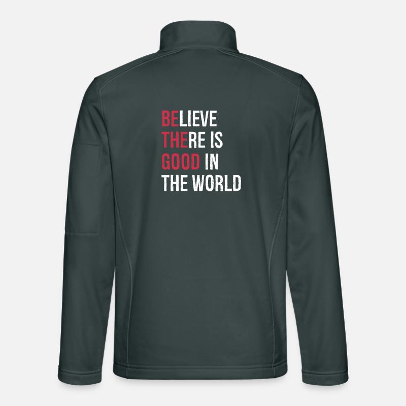 croire qu’il y a du bien dans le monde Veste en tissu softshell Unisexe