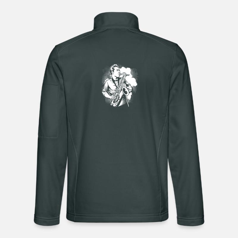 Saxophon Junge Unisex Softshelljacke