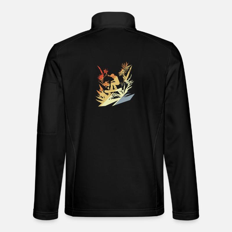 Snowboarding Retro - Unisex Softshell Jacket - black